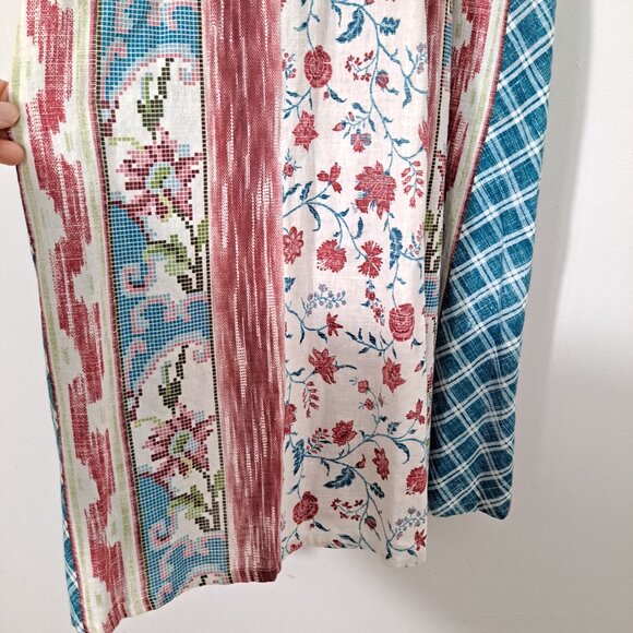 D'ascoli Floral Boho Plaid Short Sleeve Maxi Dress - Picture 9 of 13